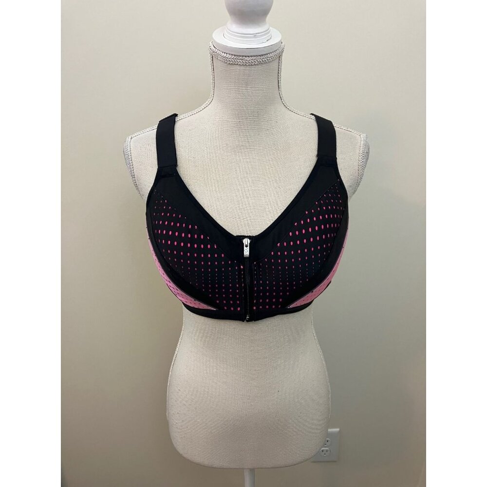 Victoria's Secret VSK Pink Front Zip Workout Bra Size 36C
